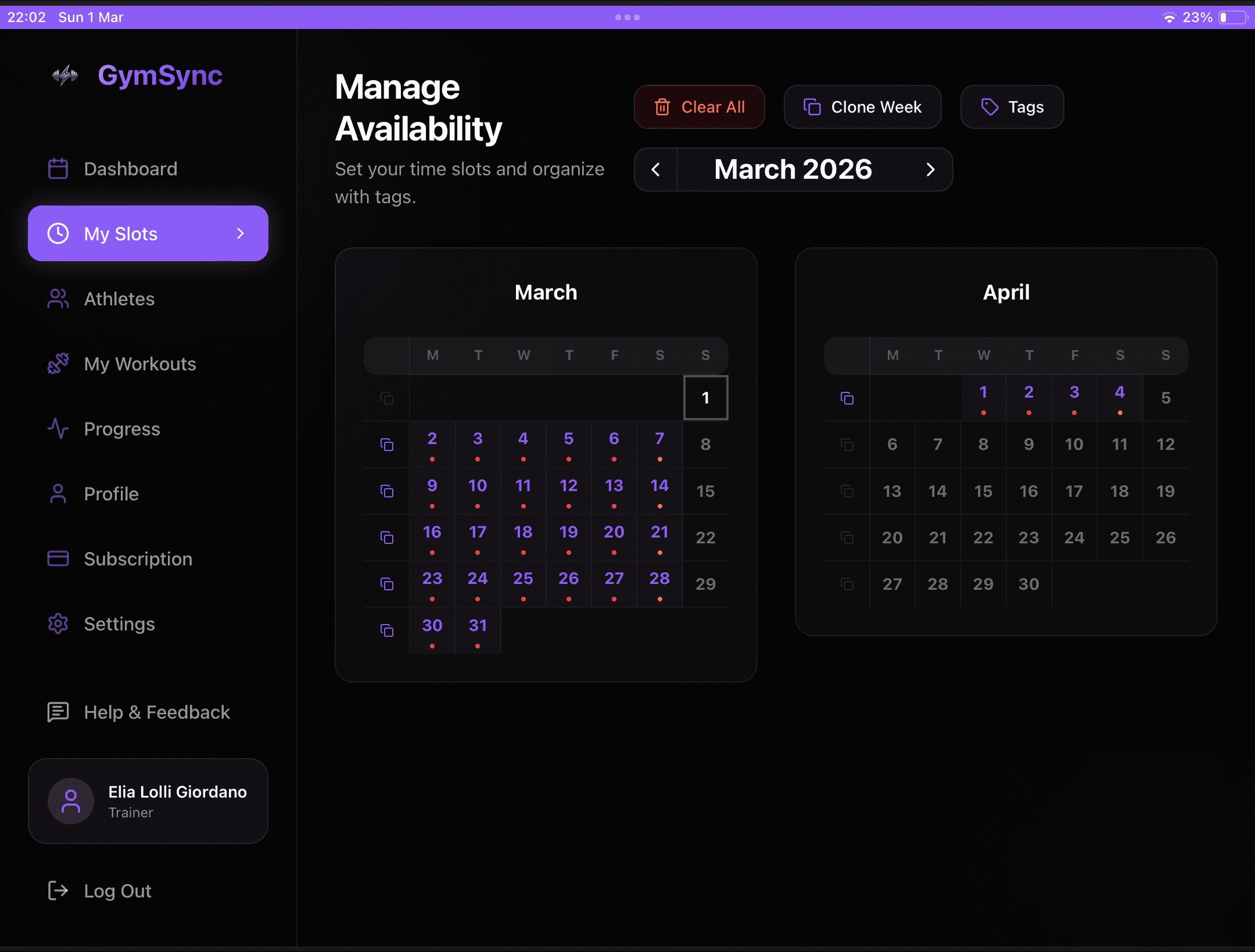 Flexible Slots Desktop
